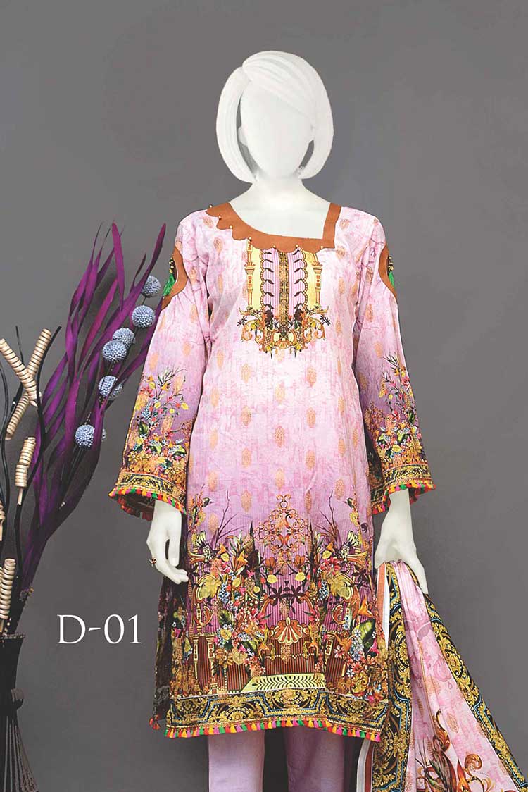 Picture of Raaya - Design 01 Faryal Printed Brosha Collection Vol 1 - Available at Raja Sahib