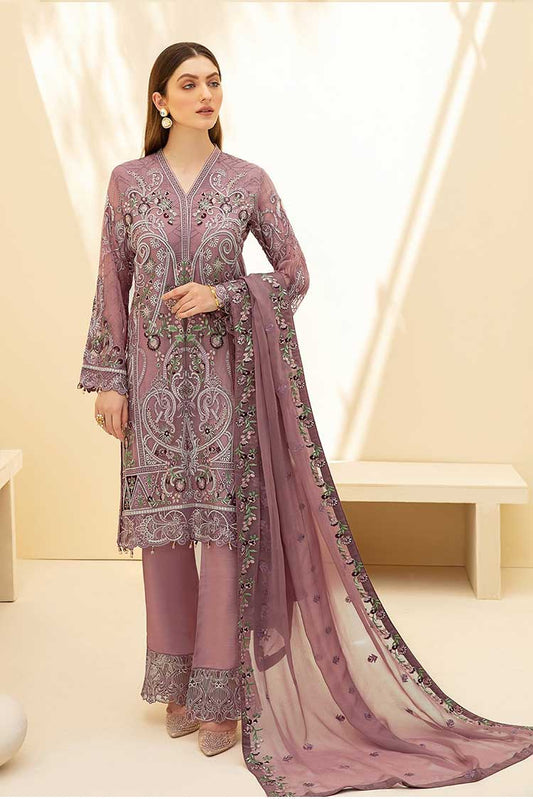 Picture of Ramsha - D 702 Rangoon Embroidered Chiffon Collection Vol 7 - Available at Raja Sahib