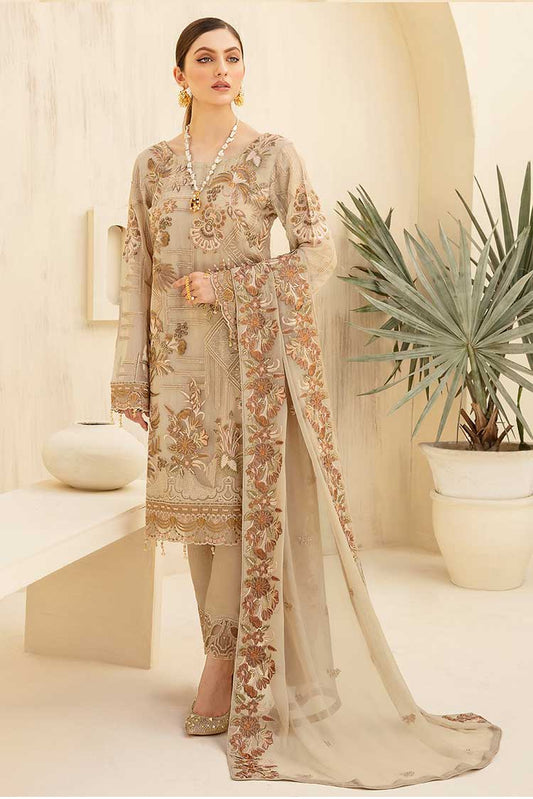 Picture of Ramsha - D 704 Rangoon Embroidered Chiffon Collection Vol 7 - Available at Raja Sahib