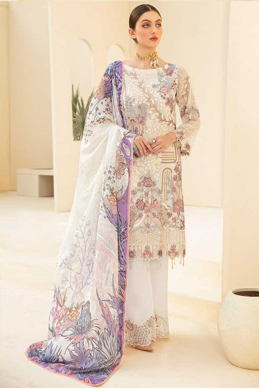 Picture of Ramsha - D 709 Rangoon Embroidered Chiffon Collection Vol 7 - Available at Raja Sahib