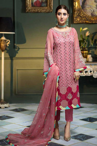 CHMW 20 Flamingo Eve Chimmer Embroidered Chiffon Collection Vol 3