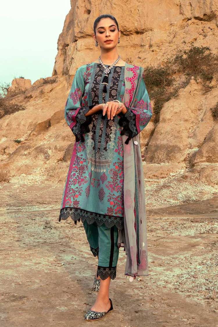 Picture of Charizma - CN 05 Veena Naranji Embroidered Lawn Collection Vol 1 - Available at Raja Sahib