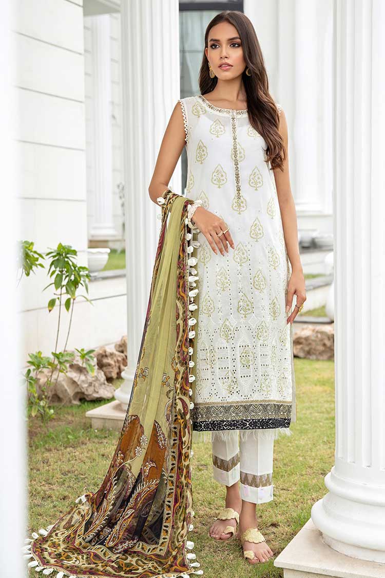 Picture of Iznik - EL 05 Pure White (3 Pc) Eid Edition Collection - Available at Raja Sahib