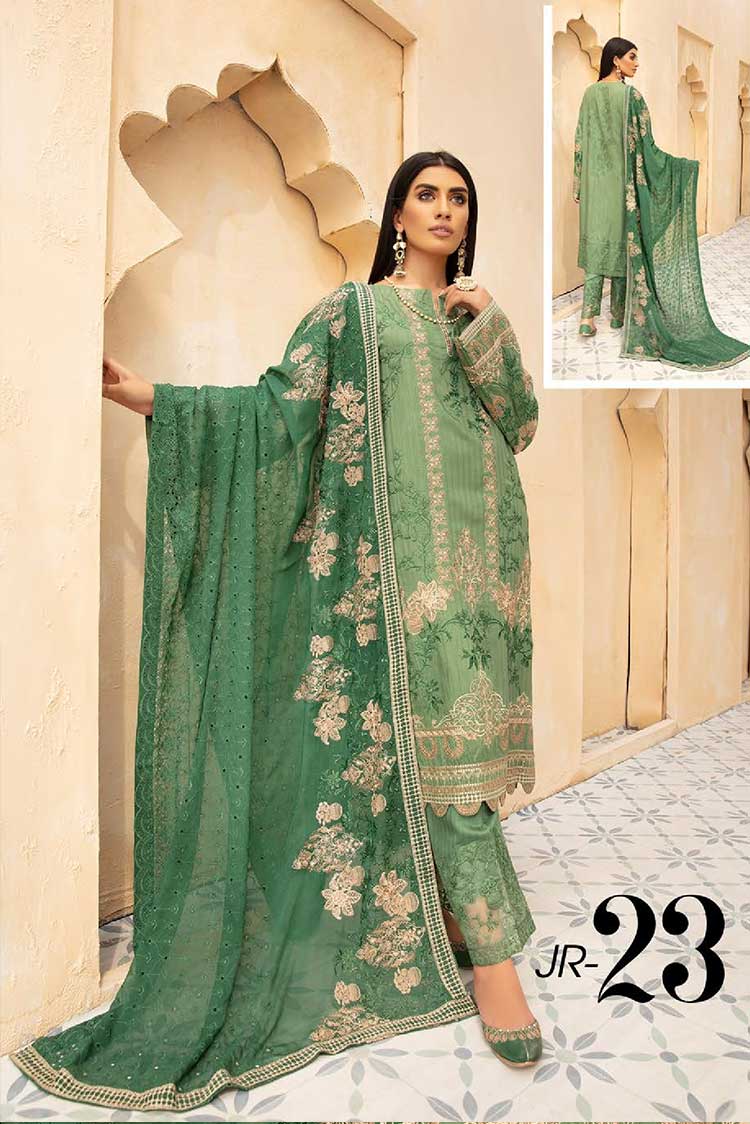 Picture of Johra - JR 23 Viggo Embroidered Banarsi Viscose Collection - Available at Raja Sahib