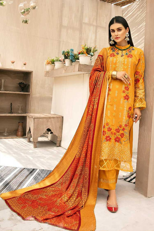 Picture of Shaista - Design 507 Maliha Embroidered Dhanak Karandi Collection - Available at Raja Sahib