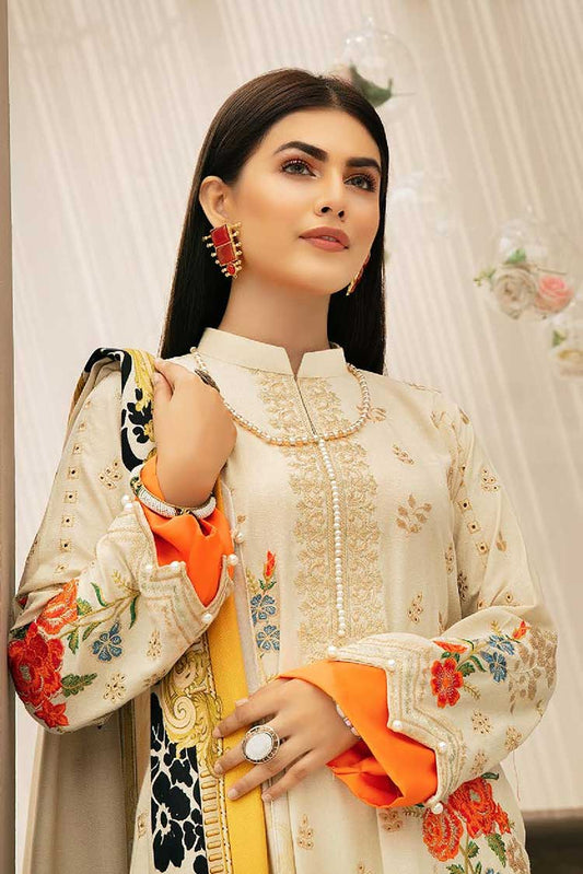 Picture of Shaista - Design 518 Maliha Embroidered Dhanak Karandi Collection - Available at Raja Sahib