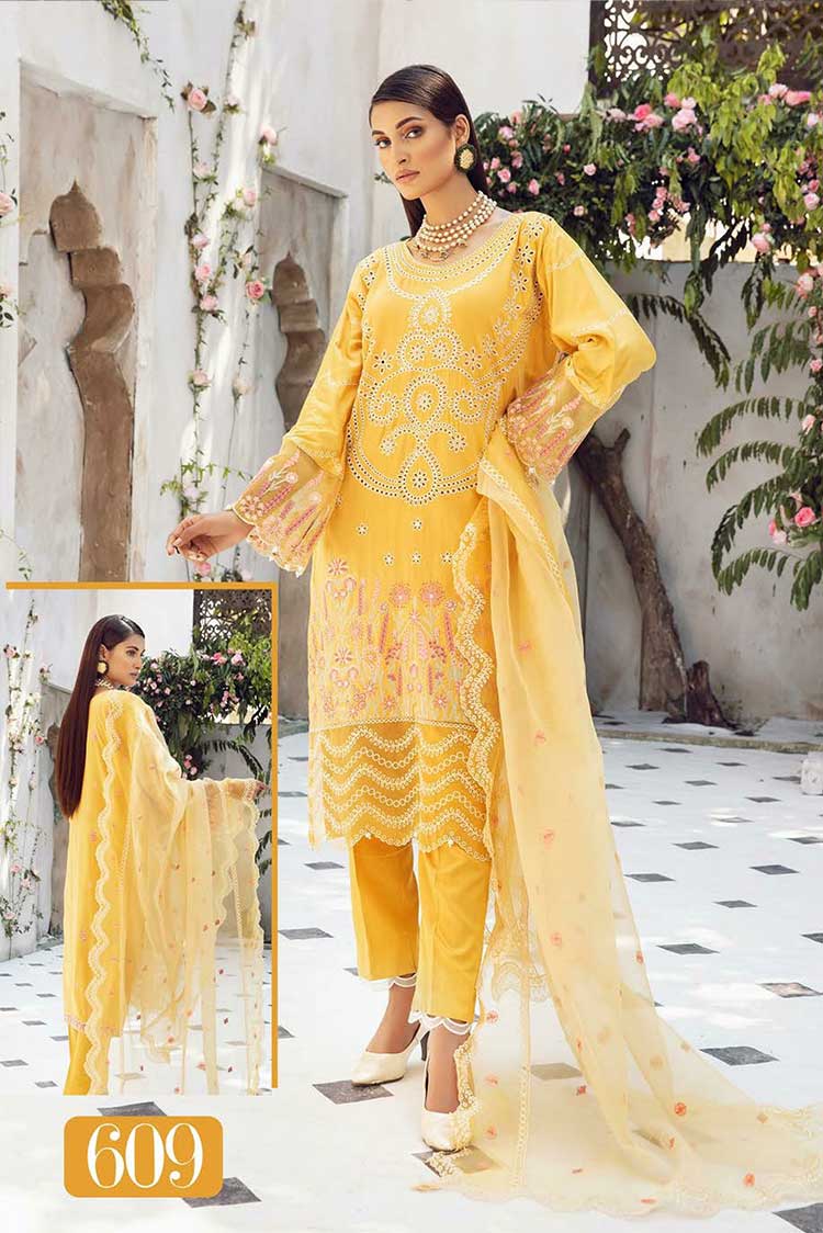 Picture of Shaista - Design 609 Premium Embroidered Viscose Collection - Available at Raja Sahib