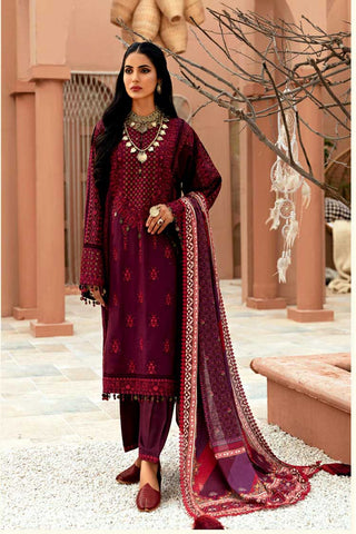 Design 01 Noor Embroidered Shawl Collection