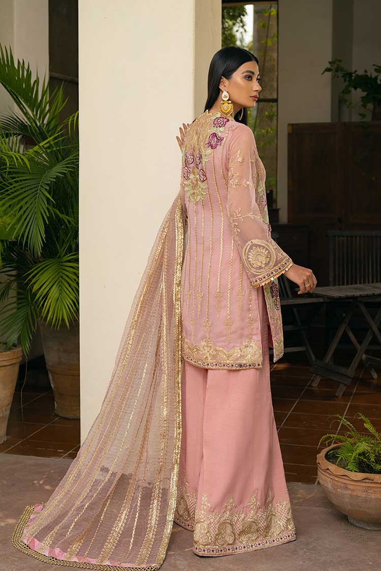 Picture of Rungrez - RNG 01 Aureo Mousseline Embroidered Collection - Available at Raja Sahib