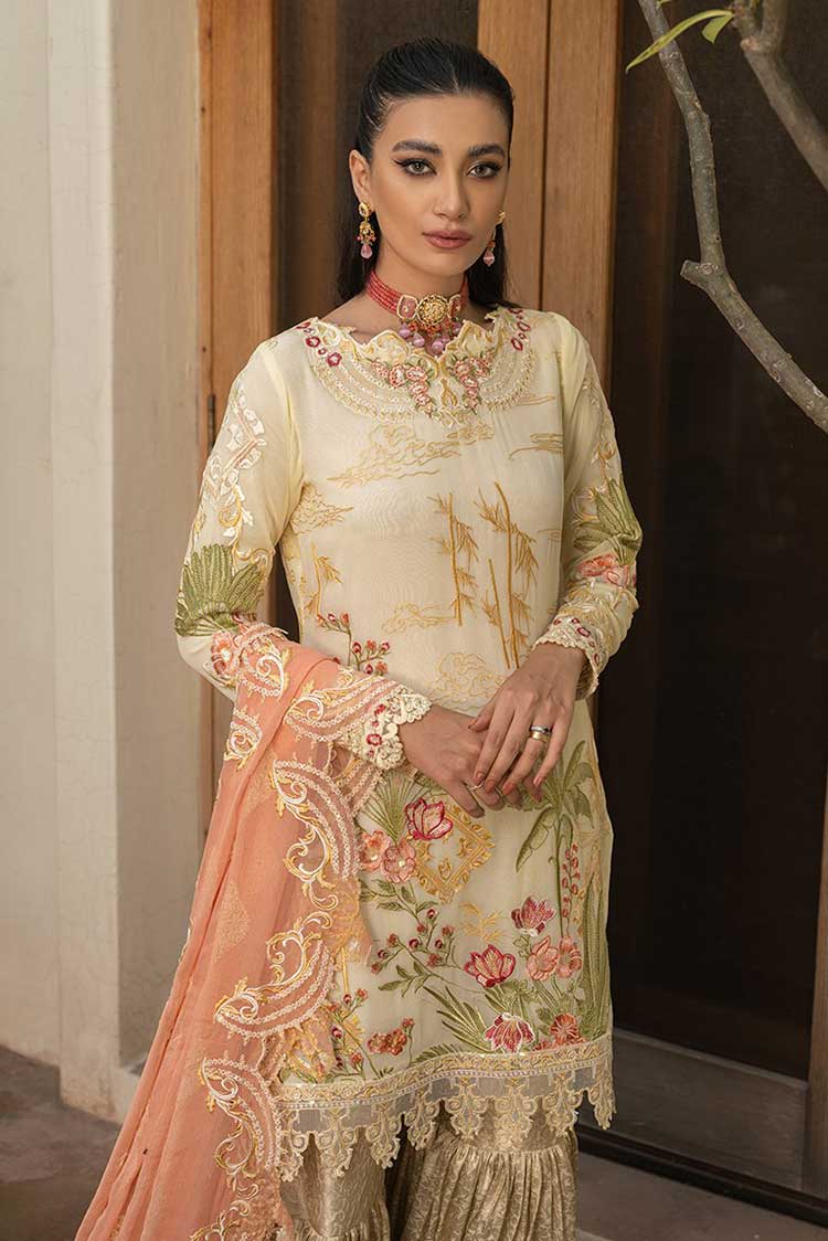 Picture of Rungrez - RNG 03 Herencia Mousseline Embroidered Collection - Available at Raja Sahib