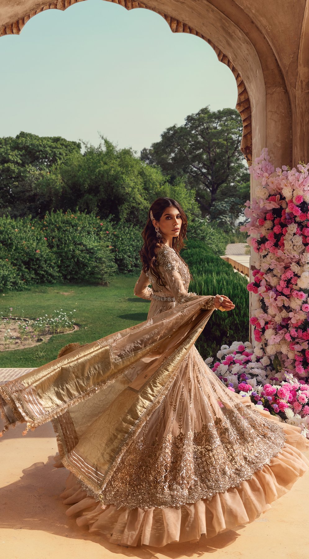 Picture of Anaya - AC 21 07 Radiance Opulence Hand Embellished And Embroidered Chiffon Collection - Available at Raja Sahib