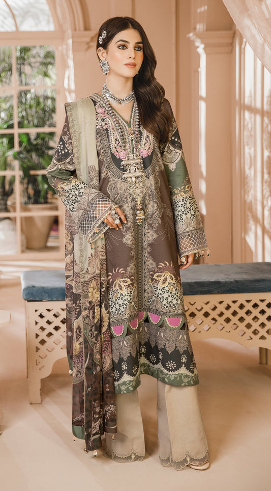 Picture of Anaya - AEC21 03 Naina Noor Bano Embroidered Cambric Collection - Available at Raja Sahib