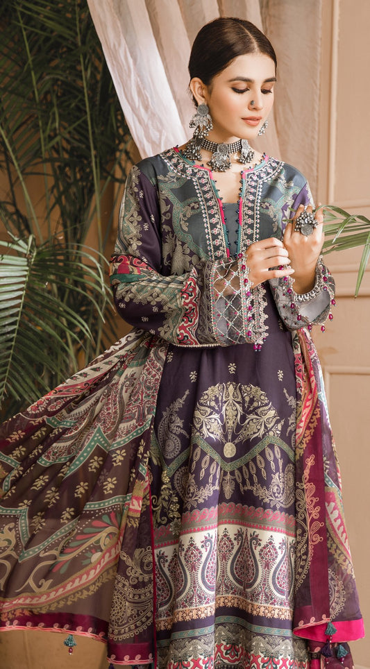 Picture of Anaya - AEC21 05 Sahar Noor Bano Embroidered Cambric Collection - Available at Raja Sahib