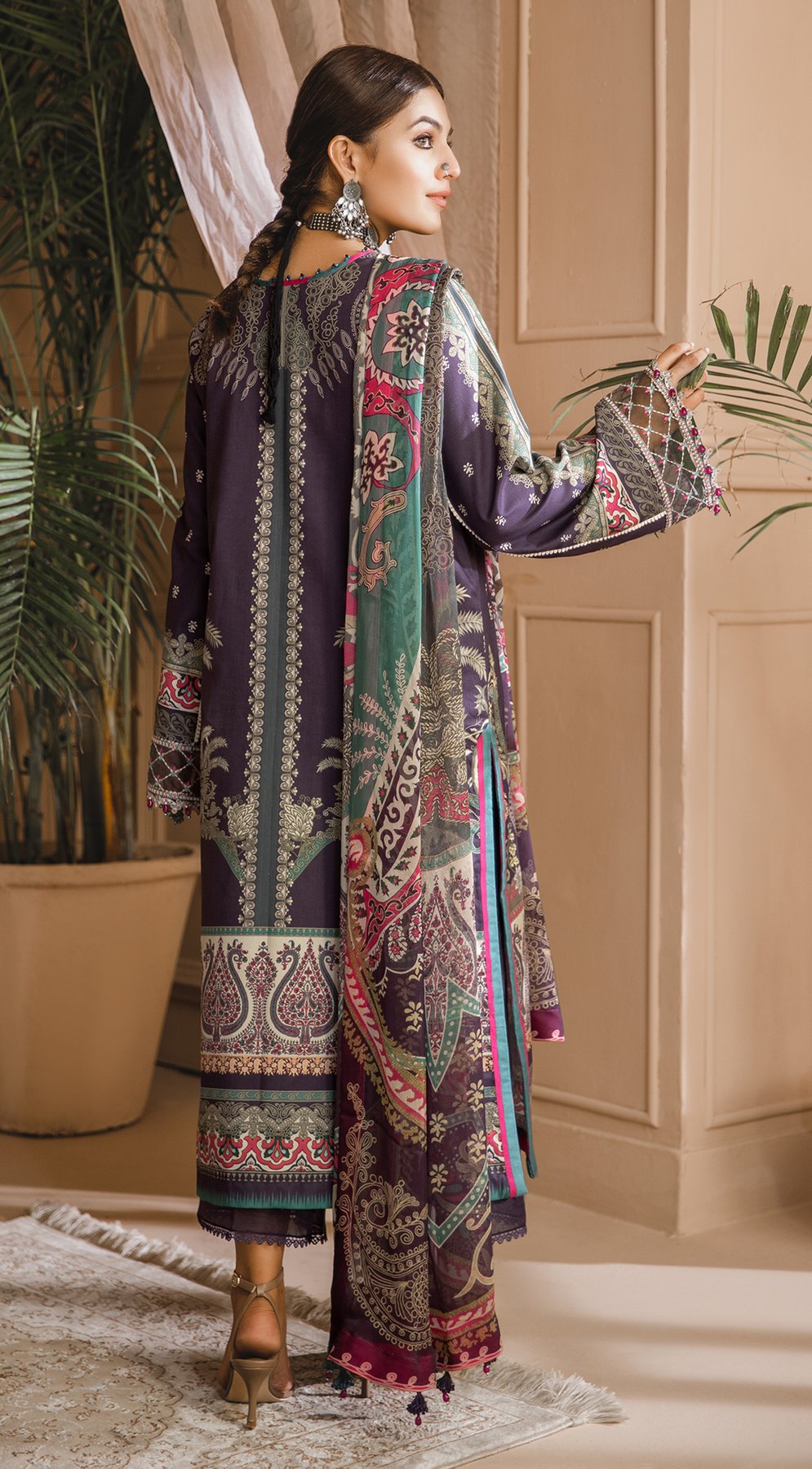 Picture of Anaya - AEC21 05 Sahar Noor Bano Embroidered Cambric Collection - Available at Raja Sahib