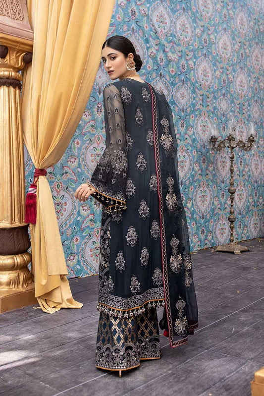 Picture of Flossie - 04 Gris Elegante Rang e Nua Luxury Chiffon Collection Vol 3 - Available at Raja Sahib