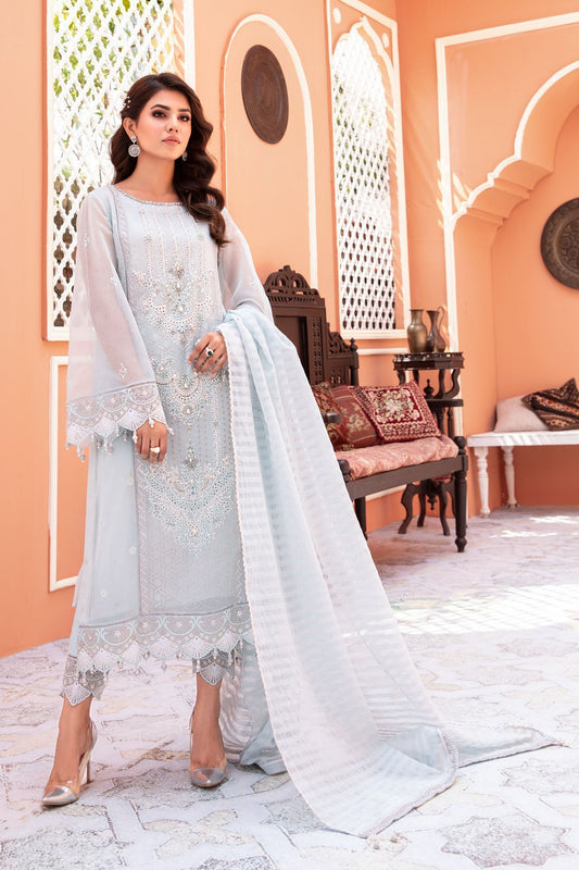 Picture of Meem - 01 Clouded Sky Luxury Embroidered Collection - Available at Raja Sahib