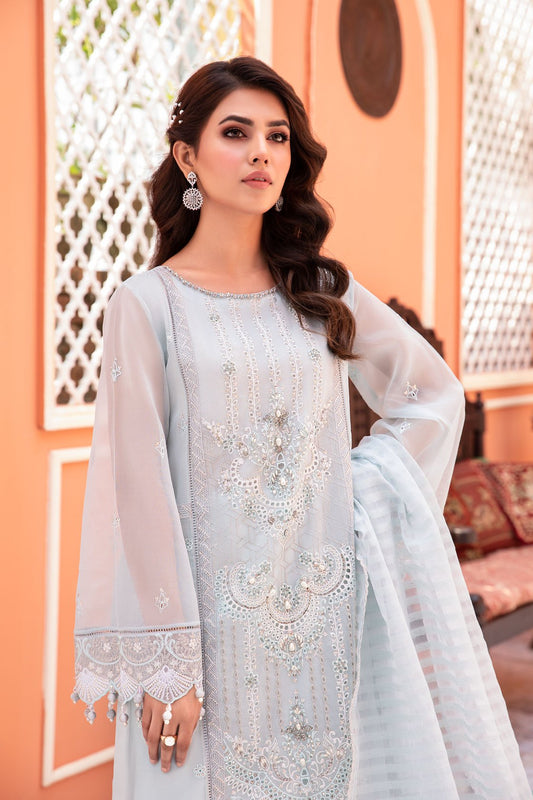 Picture of Meem - 01 Clouded Sky Luxury Embroidered Collection - Available at Raja Sahib