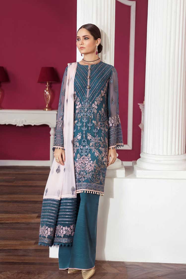 Picture of Flossie - 905 Aquarius Safeera Embroidered Chiffon Collection Vol 9 - Available at Raja Sahib