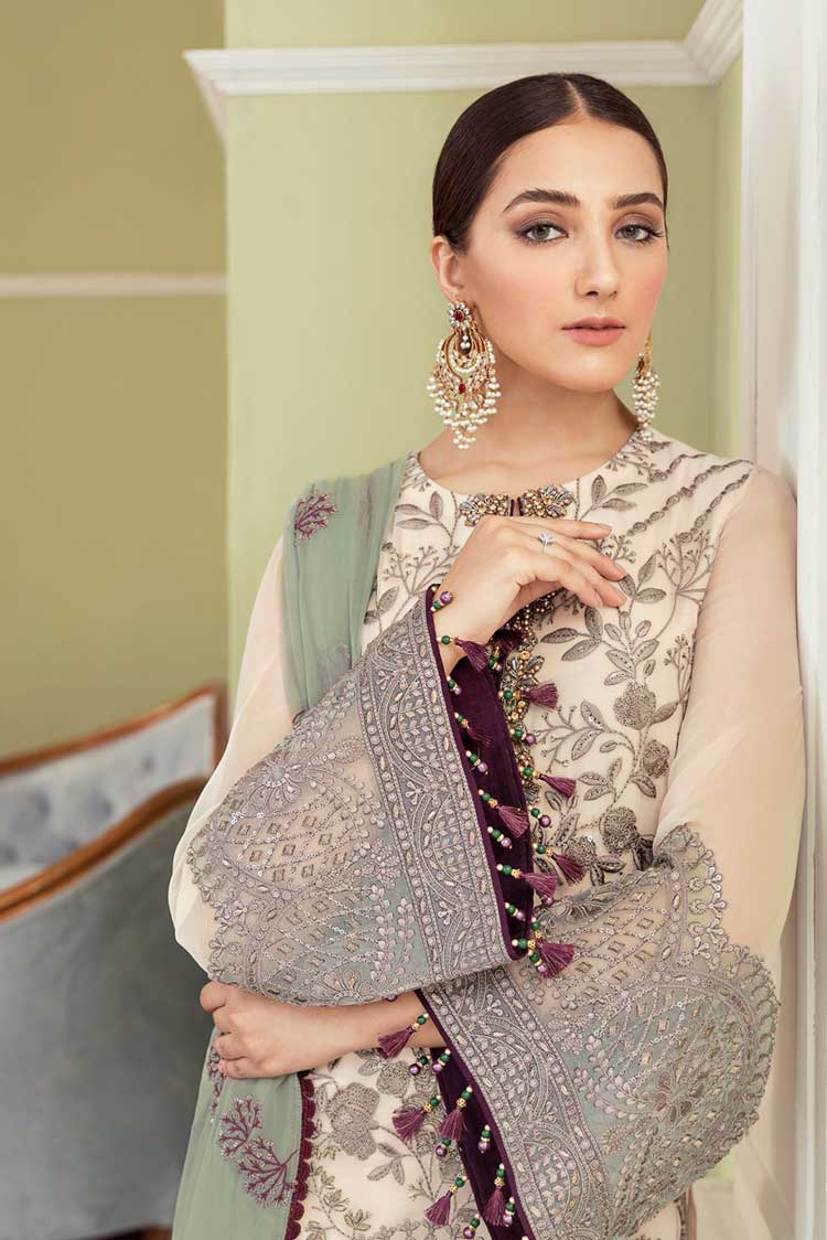 Picture of Flossie - 909 Amber Light Safeera Embroidered Chiffon Collection Vol 9 - Available at Raja Sahib