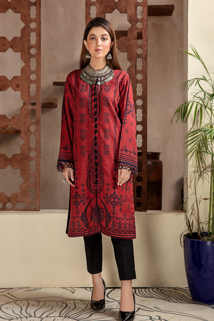 Picture of Ellena - E21-KRK-013B Khaddar Kurti Collection - Available at Raja Sahib