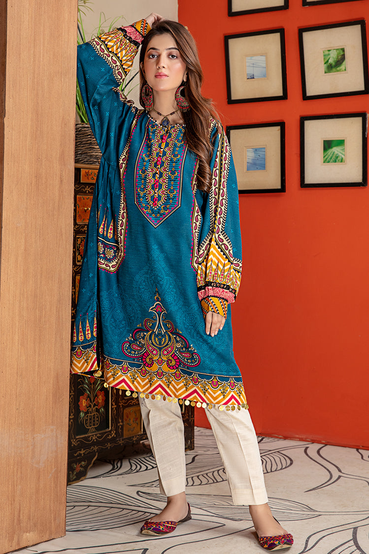 Picture of Ellena - E21-KRK-004 Khaddar Kurti Collection - Available at Raja Sahib