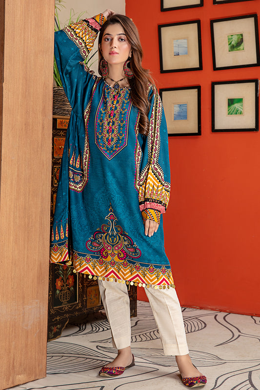 Picture of Ellena - E21-KRK-004 Khaddar Kurti Collection - Available at Raja Sahib