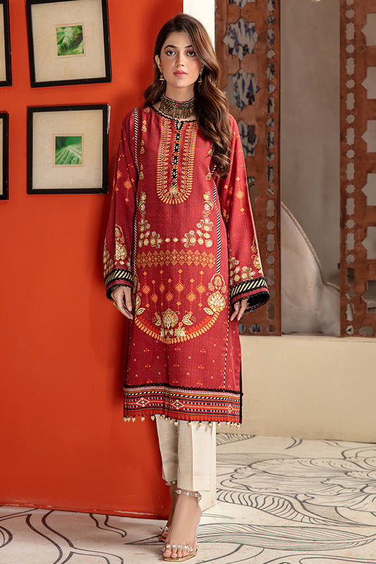 Picture of Ellena - E21-KRK-005 Khaddar Kurti Collection - Available at Raja Sahib