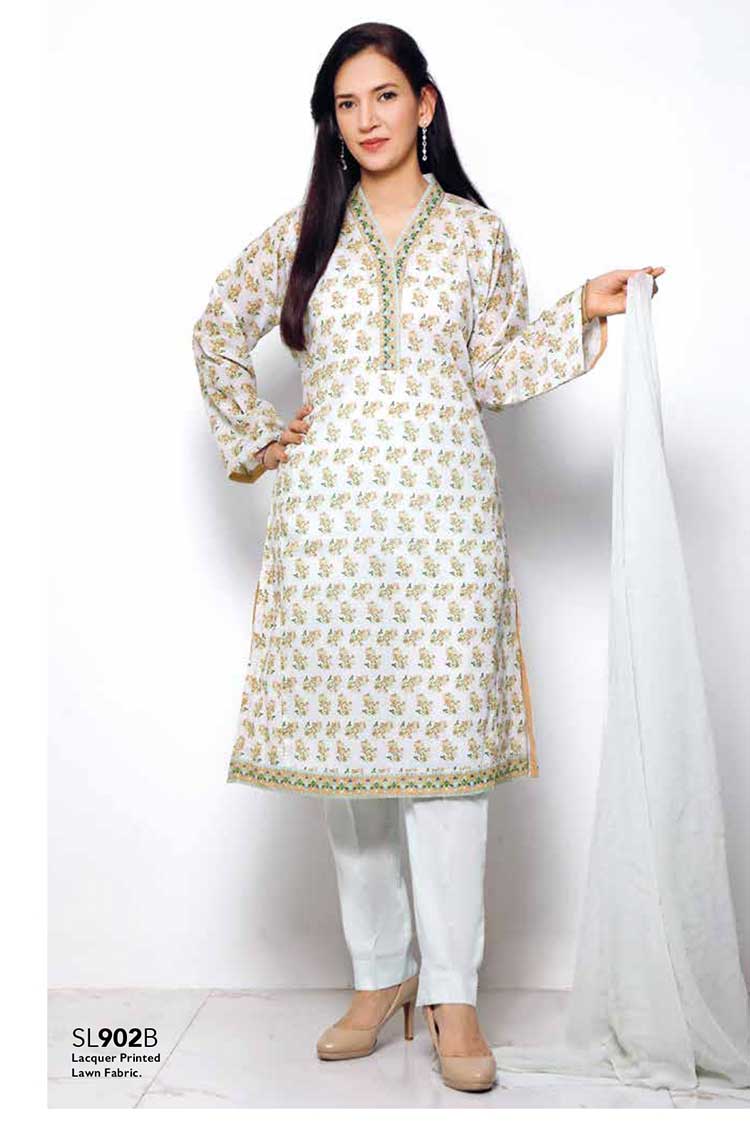 Picture of Gul Ahmed - 1 PC Printed Lawn Shirt SL902B Mothers Summer Lawn Collection - Available at Raja Sahib