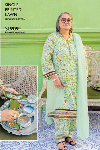 1 PC Printed Lawn Shirt SL909A Mothers Summer Lawn Collection