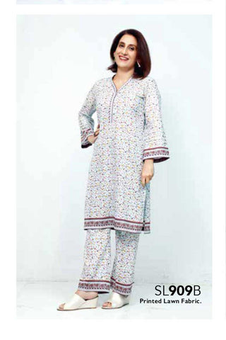 1 PC Printed Lawn Shirt SL909B Mothers Summer Lawn Collection