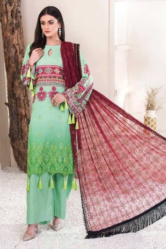 Picture of Riaz Arts - AH 04 Hoor Embroidered Lawn Karandi Collection Vol 7 - Available at Raja Sahib