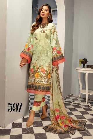 Design 597 Rang Mahal Embroidered Karandi Collection