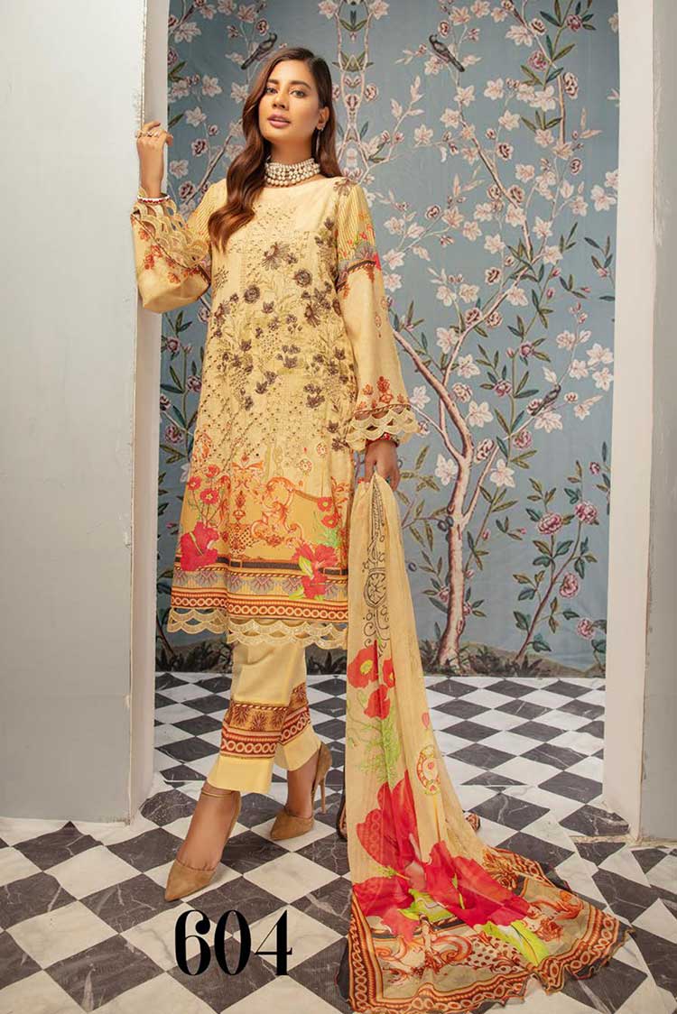 Picture of Shaista - Design 604 Rang Mahal Embroidered Karandi Collection - Available at Raja Sahib