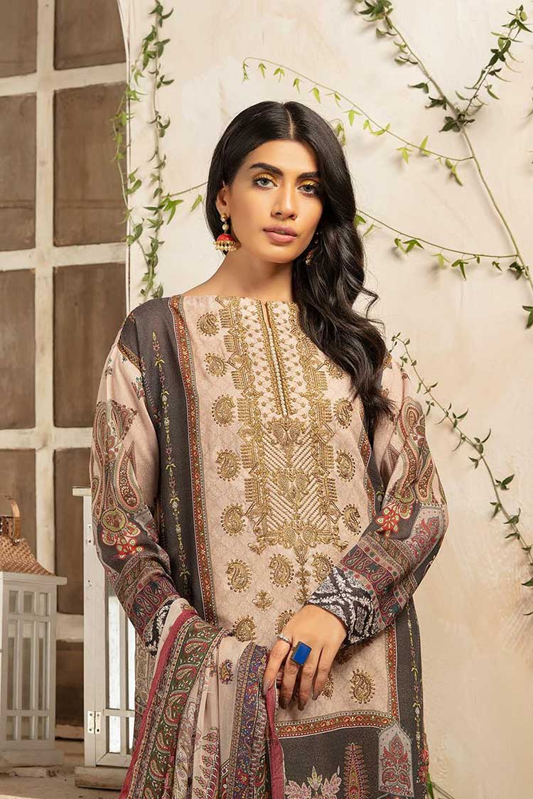 Picture of Johra - JR 260 Green Embroidered Lawn Karandi Collection - Available at Raja Sahib