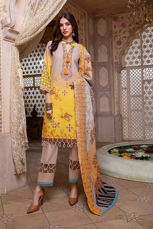 Picture of Regalia Textiles - RKCW 11 Khaddar With Cut Work Embroidered Dupatta Collection - Available at Raja Sahib