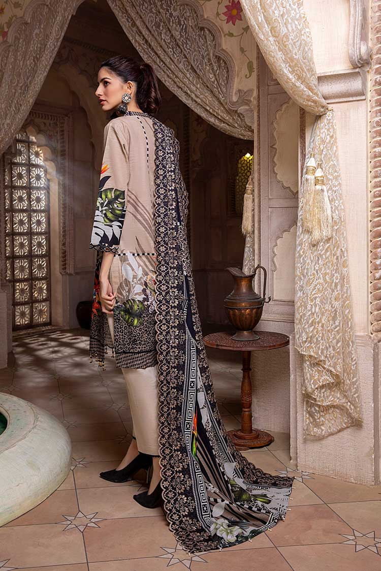 Picture of Regalia Textiles - RKCW 05 Khaddar With Cut Work Embroidered Dupatta Collection - Available at Raja Sahib