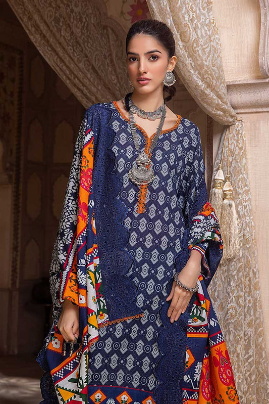 Picture of Regalia Textiles - RKCW 06 Khaddar With Cut Work Embroidered Dupatta Collection - Available at Raja Sahib