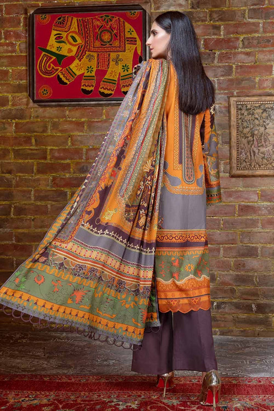 Picture of Gul Ahmed - 3PC Digital Printed Corduroy Suit CD12011B Fall Winter Collection Vol 2 - Available at Raja Sahib