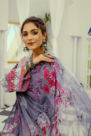 Design 03 Silver Series Embroidered Chunri Lawn Collection