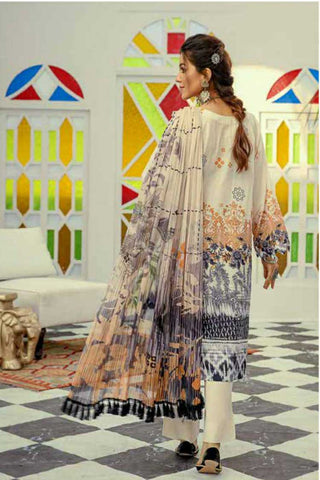 Design 06 Silver Series Embroidered Chunri Lawn Collection