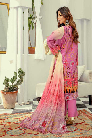 Design 07 Silver Series Embroidered Chunri Lawn Collection