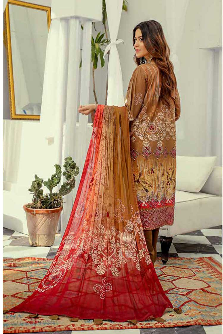 Picture of Riaz Arts - Design 08 Silver Series Embroidered Chunri Lawn Collection - Available at Raja Sahib