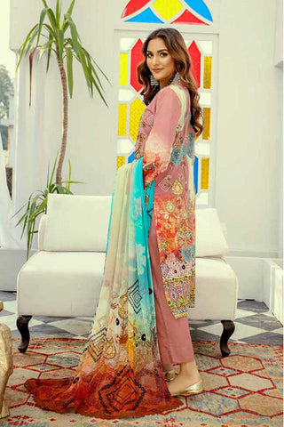Design 09 Silver Series Embroidered Chunri Lawn Collection