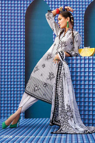 Gul Ahmed 3 Piece Printed Lawn Suit B22008 Summer Essential Lawn Collection 2022