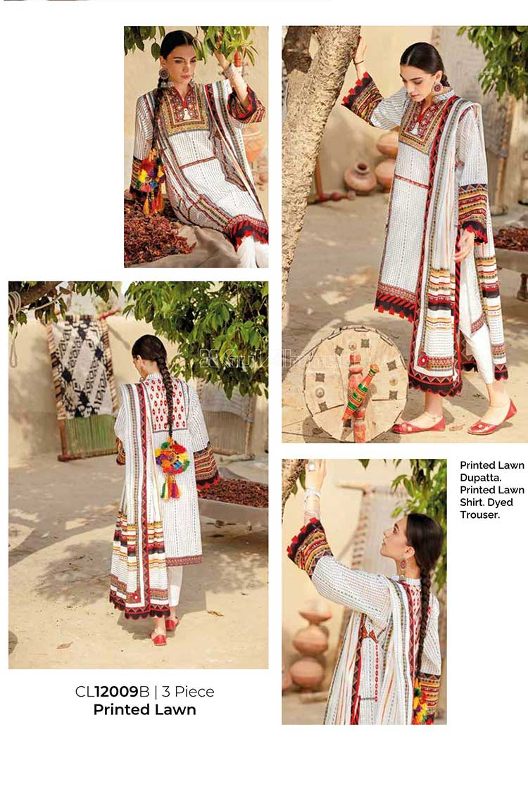 Picture of Gul Ahmed - 3 Piece Printed Lawn Suit CL12009B Summer Essential Lawn Collection - Available at Raja Sahib