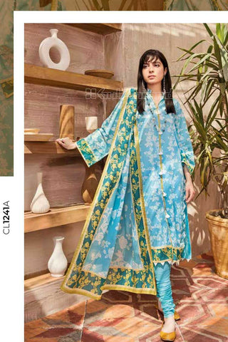 Gul Ahmed 3 Piece Printed Lawn Suit CL1241A Summer Essential Lawn Collection 2022