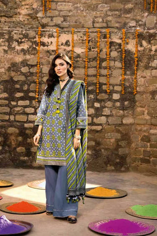 Gul Ahmed 3 Piece Printed Lawn Suit CL22036B Chunri Lawn Collection 2022