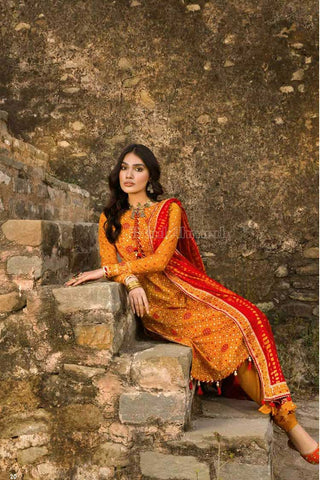 3 Piece Printed Lawn Suit CL22050B Chunri Lawn Collection