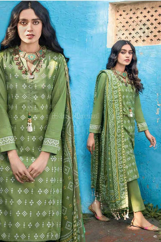 3 Piece Embroidered Lawn Suit CL22052 Chunri Lawn Collection