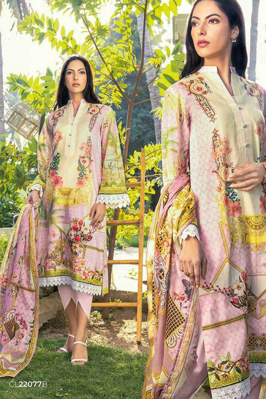 Picture of Gul Ahmed - 3 Piece Printed Lawn Suit CL22077B Summer Essential Lawn Collection - Available at Raja Sahib